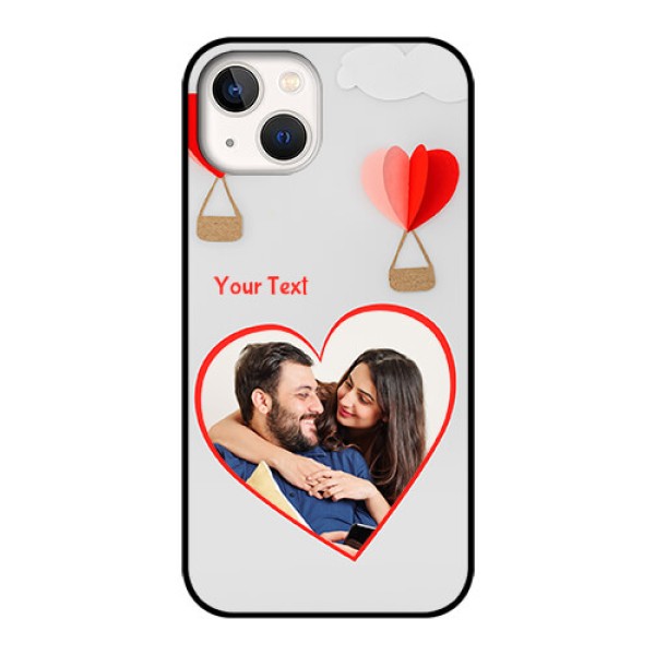iPhone 13 Custom Glass Mobile Case - Parachute Love Design