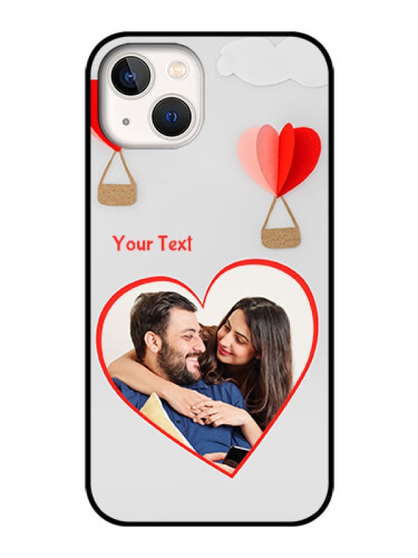 Custom iPhone 13 Custom Glass Mobile Case - Parachute Love Design