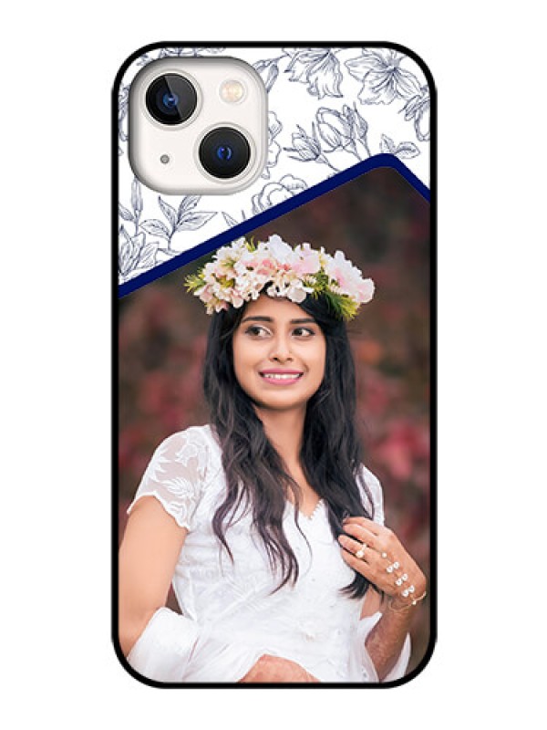 Custom iPhone 13 Personalized Glass Phone Case - Premium Floral Design
