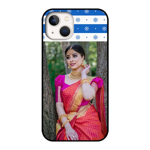 iPhone 13 Photo Printing on Glass Case - Snow Pattern Design