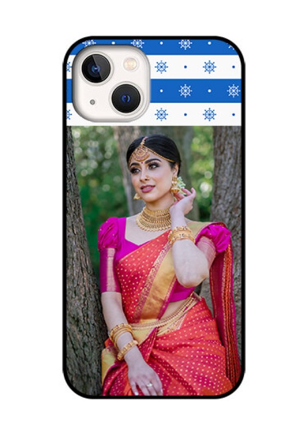 iPhone 13 Photo Printing on Glass Case - Snow Pattern Design