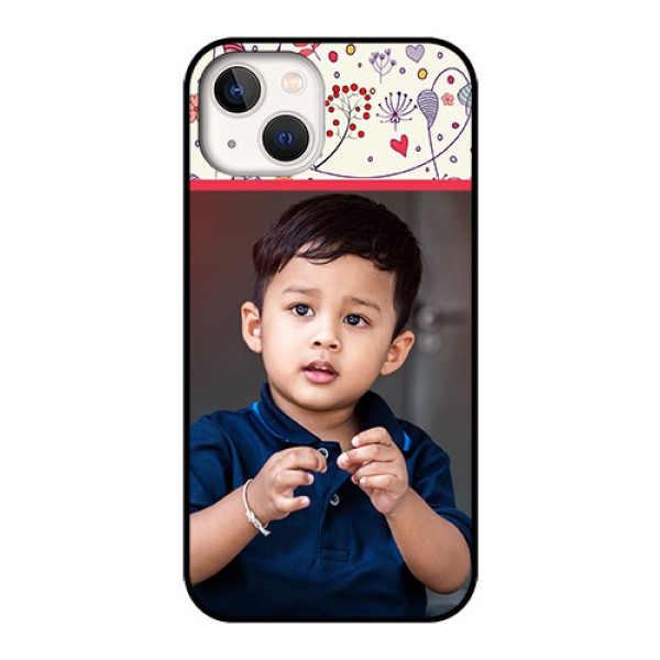 iPhone 13 Custom Glass Mobile Case - Premium Floral Design