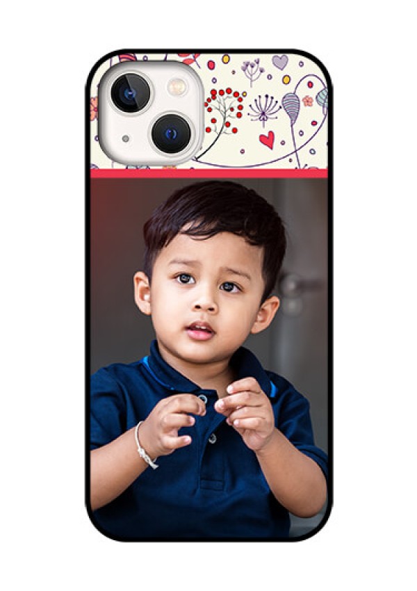 iPhone 13 Custom Glass Mobile Case - Premium Floral Design