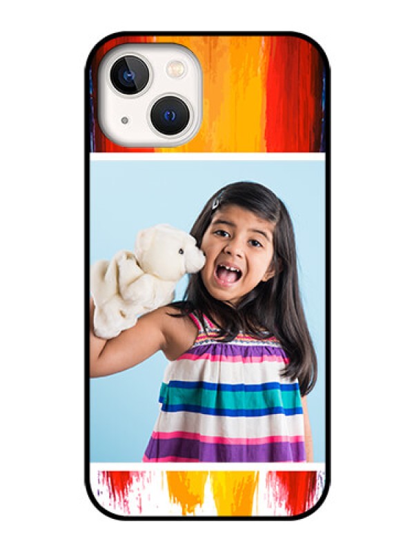 Custom iPhone 13 Personalized Glass Phone Case - Multi Color Design