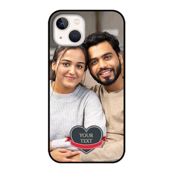 iPhone 13 Custom Glass Phone Case - Just Married Couple Design