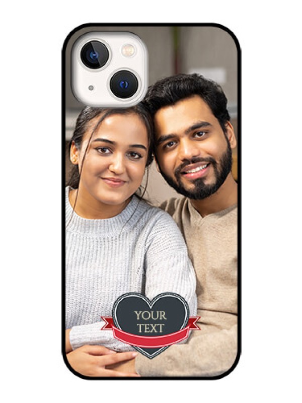 Custom iPhone 13 Custom Glass Phone Case - Just Married Couple Design