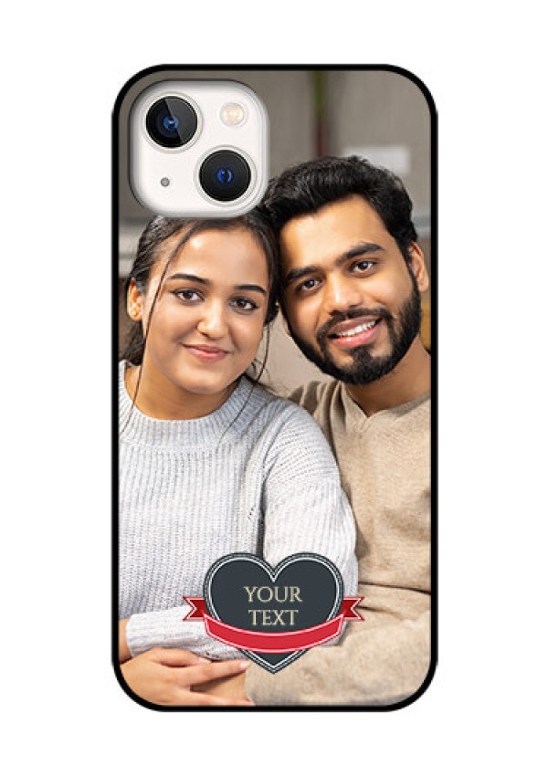 iPhone 13 Custom Glass Phone Case - Just Married Couple Design
