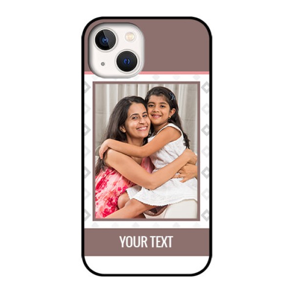 iPhone 13 Photo Printing on Glass Case - Simple Diamond Design