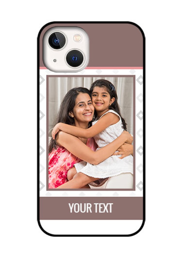 iPhone 13 Photo Printing on Glass Case - Simple Diamond Design