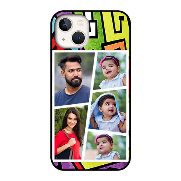 iPhone 13 Custom Glass Phone Case - Graffiti pattern Design