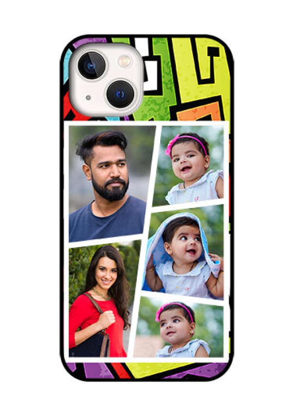 iPhone 13 Custom Glass Phone Case - Graffiti pattern Design