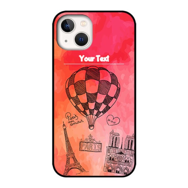iPhone 13 Custom Glass Phone Case - Paris Theme Design