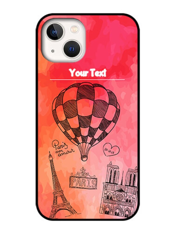 Custom iPhone 13 Custom Glass Phone Case - Paris Theme Design