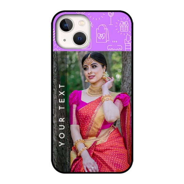 iPhone 13 Custom Glass Mobile Case - Birthday Icons Design