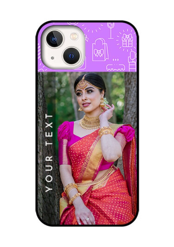 iPhone 13 Custom Glass Mobile Case - Birthday Icons Design
