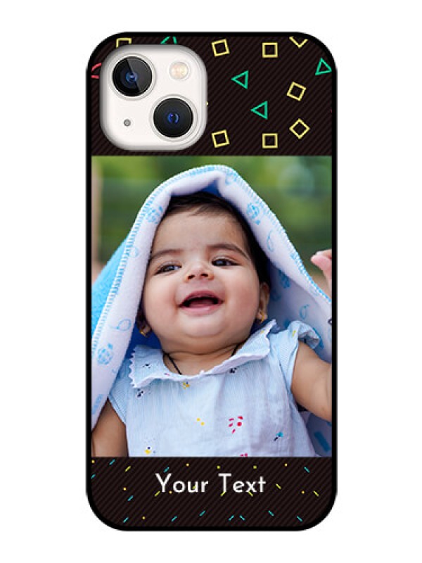 Custom iPhone 13 Custom Glass Phone Case - with confetti birthday design