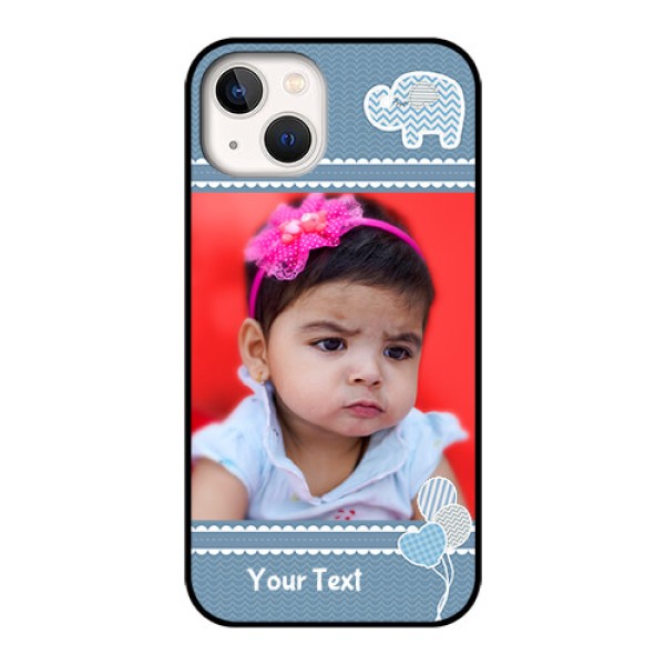 iPhone 13 Photo Printing on Glass Case - with Kids Pattern Design
