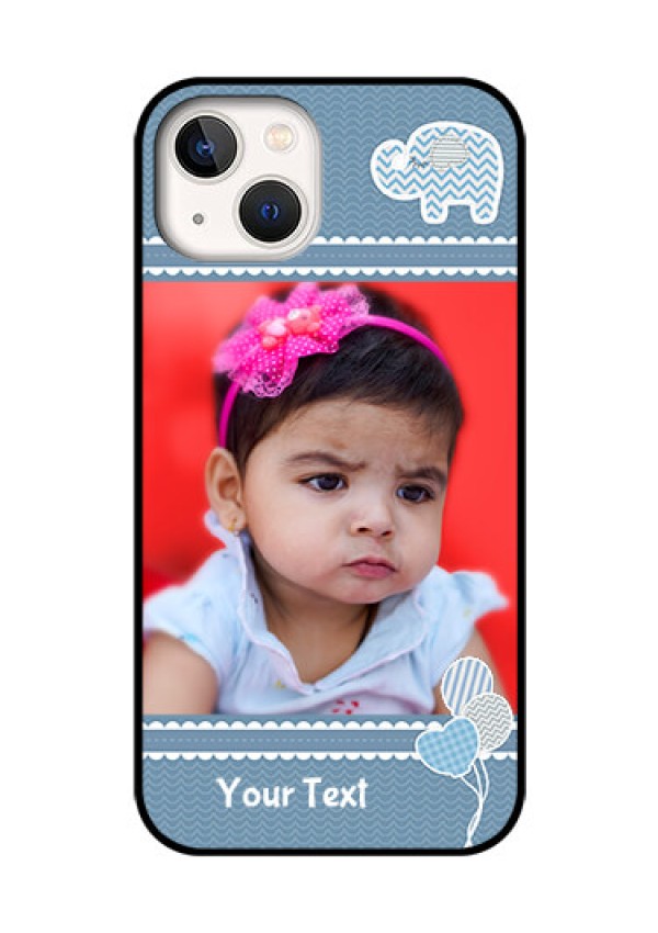 iPhone 13 Photo Printing on Glass Case - with Kids Pattern Design