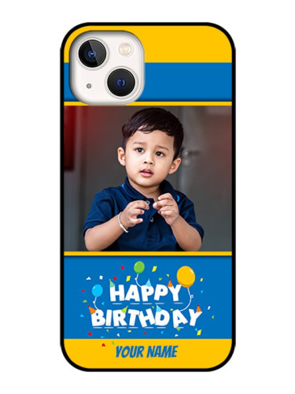 Custom iPhone 13 Custom Glass Mobile Case - Birthday Wishes Design