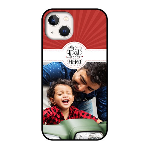 iPhone 13 Photo Printing on Glass Case - My Dad Hero Design