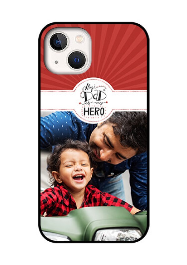 iPhone 13 Photo Printing on Glass Case - My Dad Hero Design