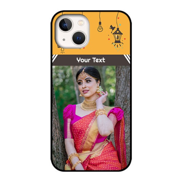 iPhone 13 Custom Glass Mobile Case - with Family Picture and Icons