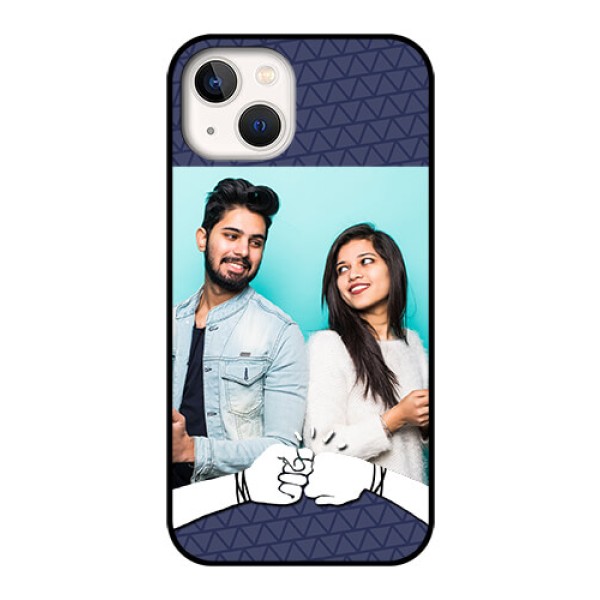 iPhone 13 Photo Printing on Glass Case - with Best Friends Design iPhone 13 Photo Printing on Glass Case - with Best Friends Design