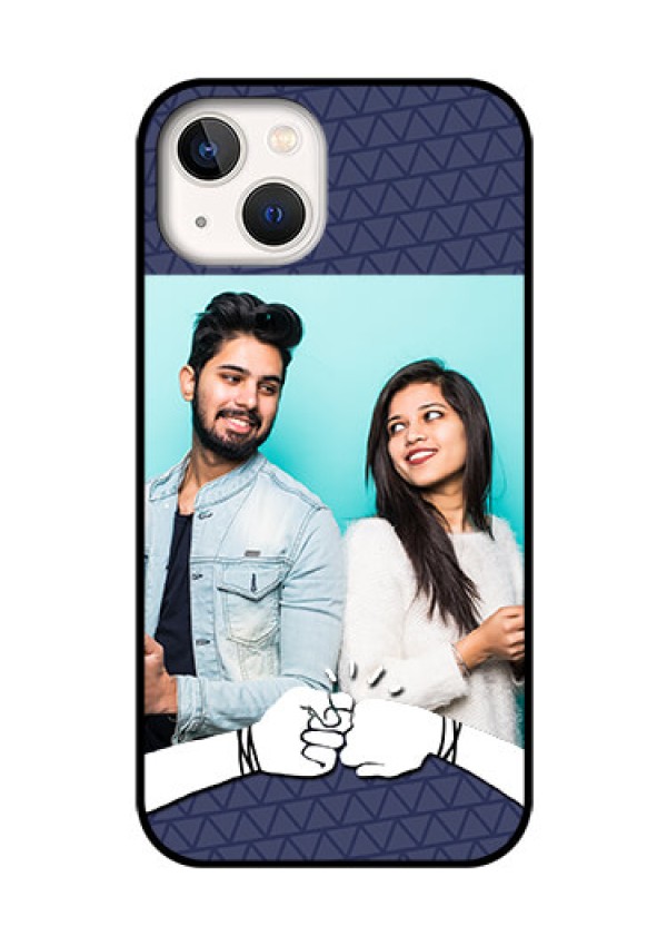 iPhone 13 Photo Printing on Glass Case - with Best Friends Design