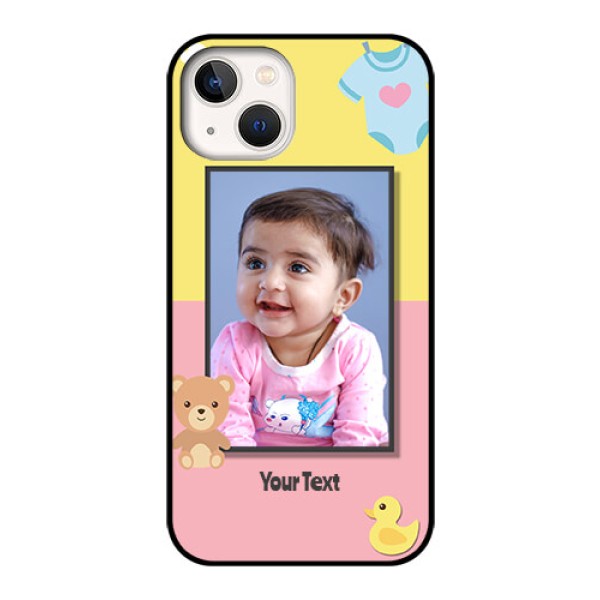 iPhone 13 Photo Printing on Glass Case - Kids 2 Color Design