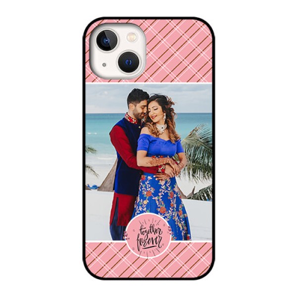 iPhone 13 Personalized Glass Phone Case - Together Forever Design iPhone 13 Personalized Glass Phone Case - Together Forever Design