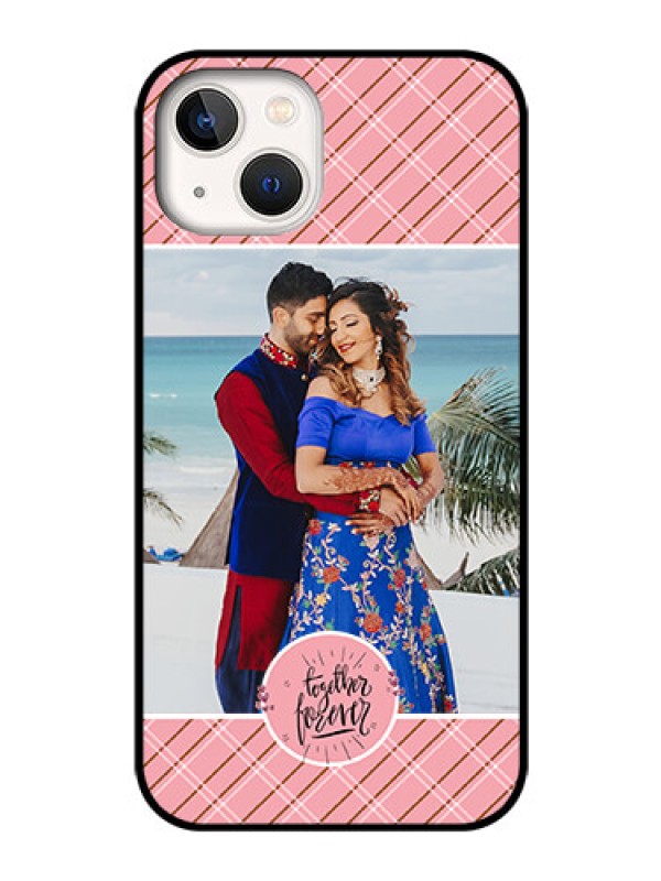 Custom iPhone 13 Personalized Glass Phone Case - Together Forever Design