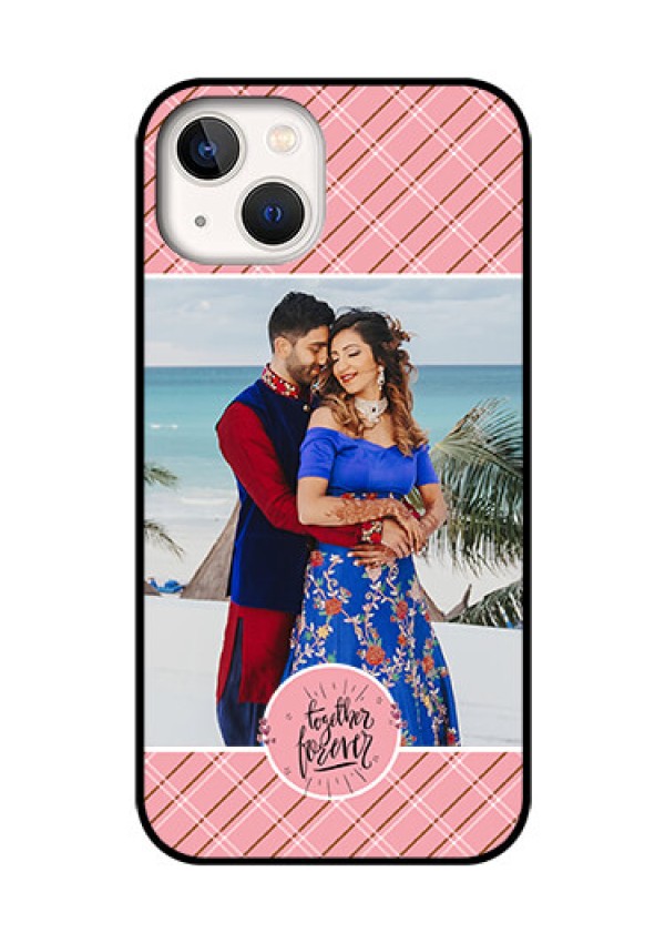 iPhone 13 Personalized Glass Phone Case - Together Forever Design