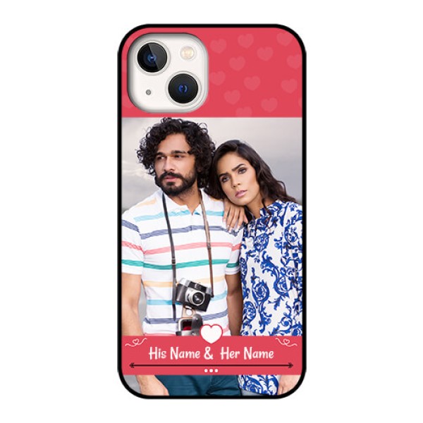 iPhone 13 Photo Printing on Glass Case - Simple Love Design