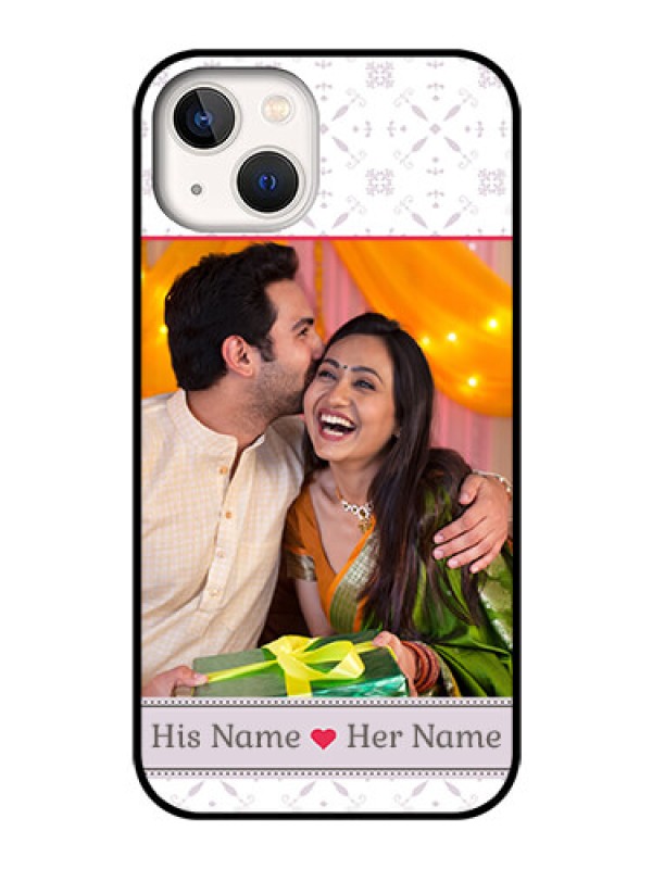 Custom iPhone 13 Custom Glass Mobile Case - with Photo and Ethnic Design