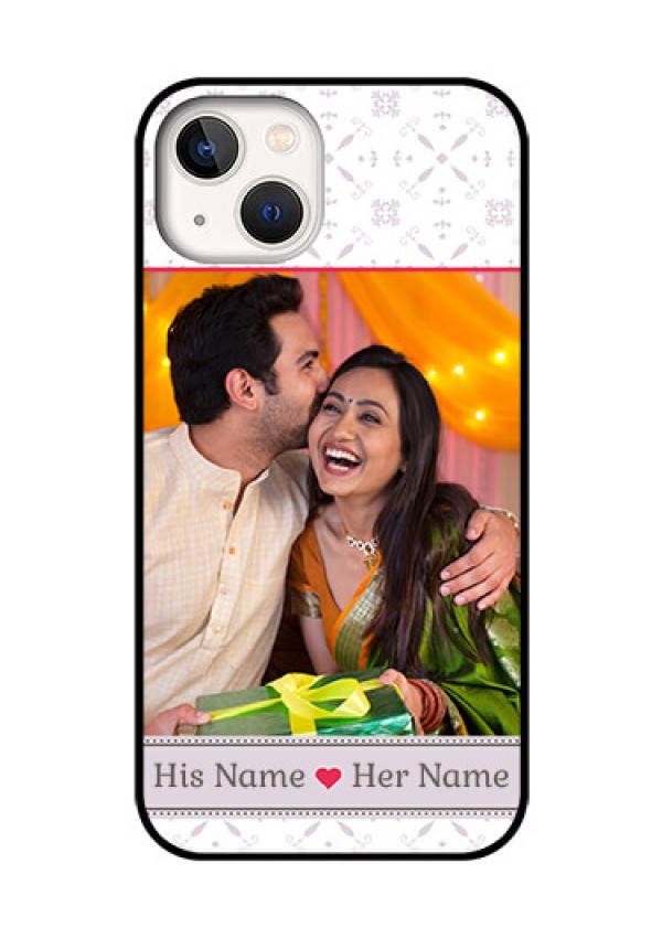 iPhone 13 Custom Glass Mobile Case - with Photo and Ethnic Design