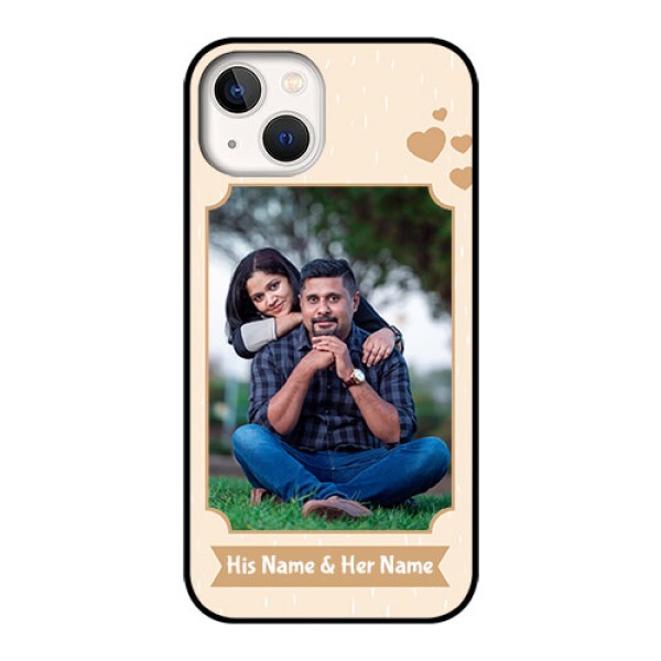 iPhone 13 Custom Glass Phone Case - with confetti love design