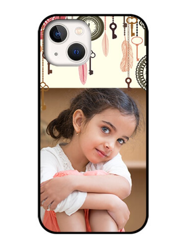 Custom iPhone 13 Custom Glass Mobile Case - Boho Style Design