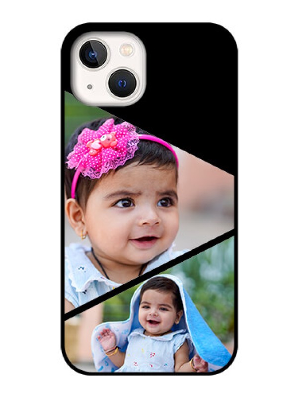 Custom iPhone 13 Custom Glass Phone Case - Semi Cut Design