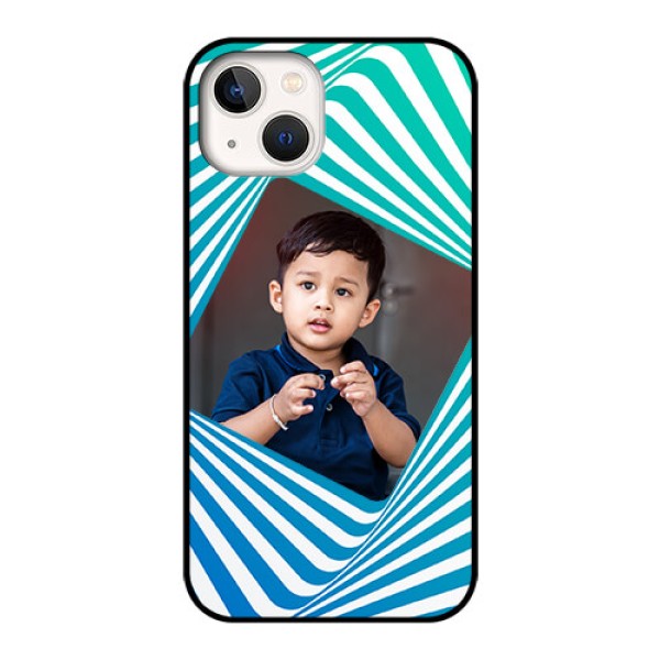 iPhone 13 Personalized Glass Phone Case - Abstract Spiral Design