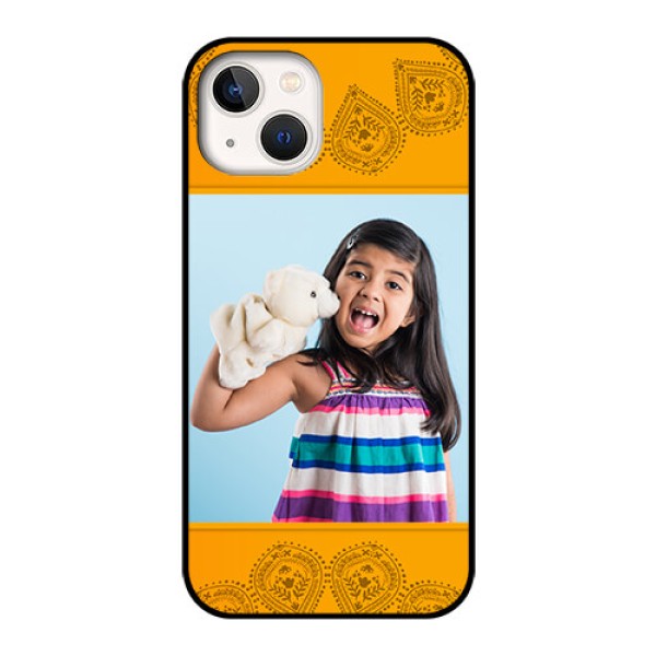 iPhone 13 Personalized Glass Phone Case - Photo Wedding Design