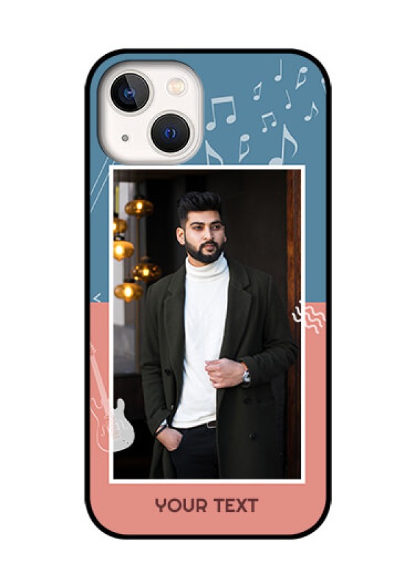 iPhone 13 Photo Printing on Glass Case - with Color Musical Note Design
