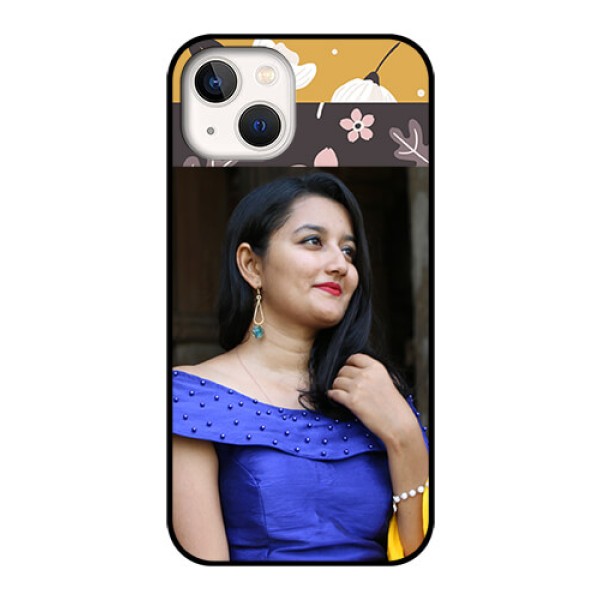 iPhone 13 Custom Glass Phone Case - Stylish Floral Design