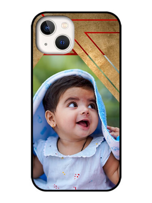 Custom iPhone 13 Personalized Glass Phone Case - Gradient Abstract Texture Design