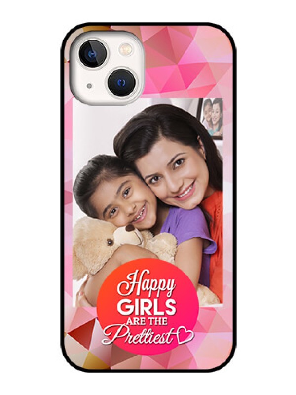 Custom iPhone 13 Photo Printing on Glass Case - Abstract Triangle Design