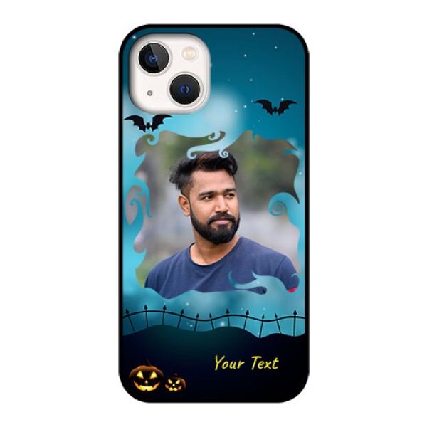 iPhone 13 Custom Glass Phone Case - Halloween frame design