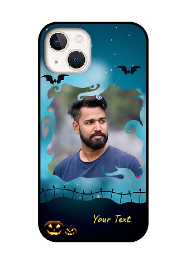 iPhone 13 Custom Glass Phone Case - Halloween frame design