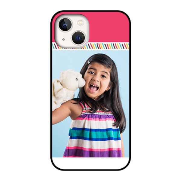 iPhone 13 Personalized Glass Phone Case - Line art design