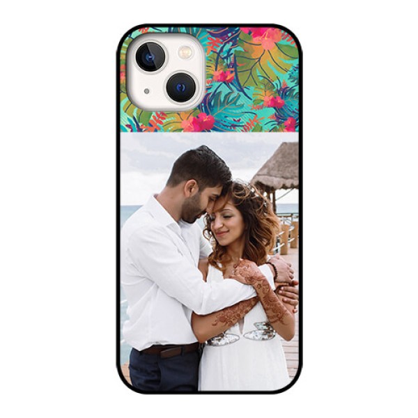 iPhone 13 Photo Printing on Glass Case - Watercolor Floral Design iPhone 13 Photo Printing on Glass Case - Watercolor Floral Design