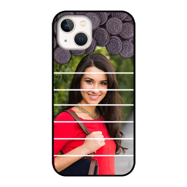 iPhone 13 Custom Glass Phone Case - with Oreo Biscuit Design