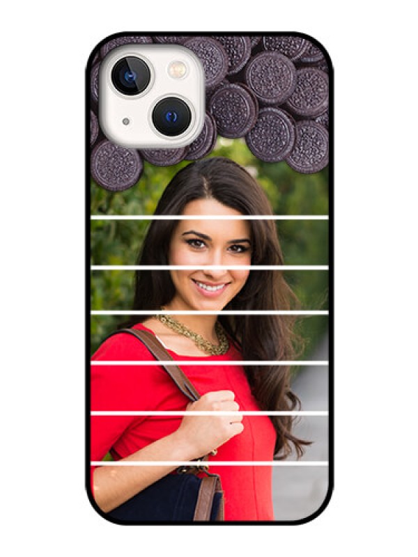 Custom iPhone 13 Custom Glass Phone Case - with Oreo Biscuit Design